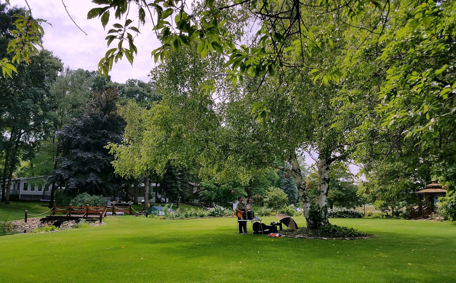 Jim Dove plays and sings for the Ceremony